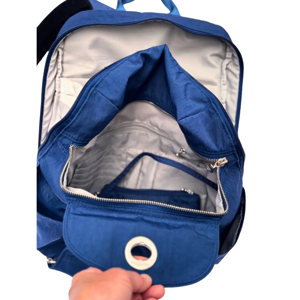 Baggallini Barcelona Laptop Backpack - Blue - Picture 3 of 11
